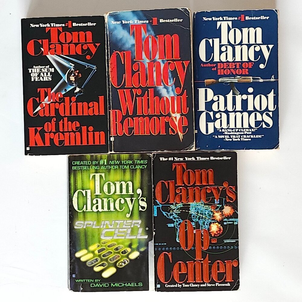 Tom Clancy Novel Lot of 5 Books Paperback Books The Cardinal of the Kremlin